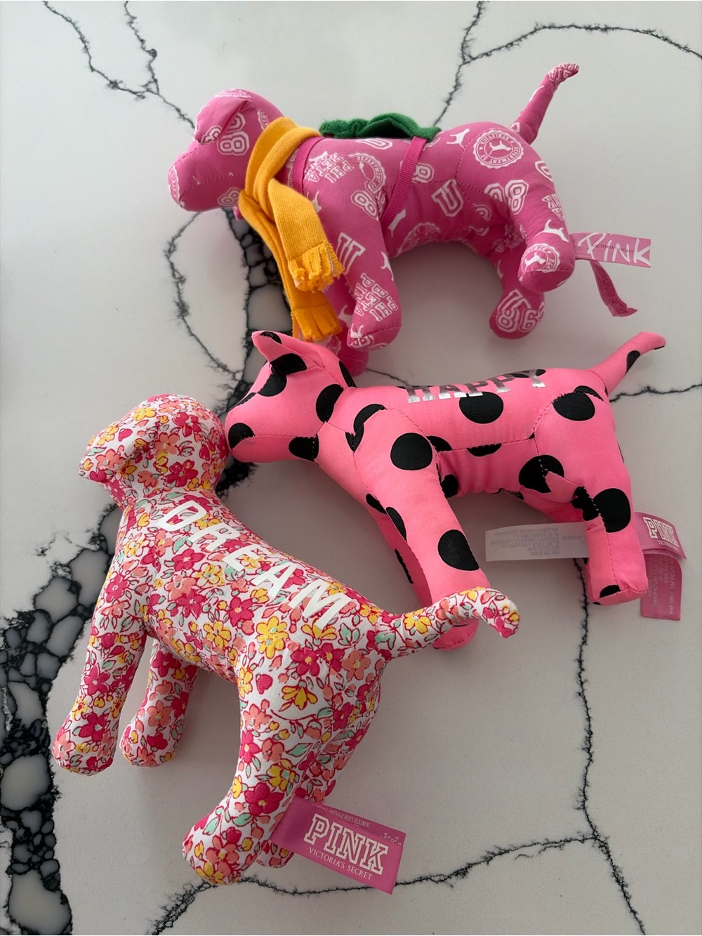 VS pink dogs all 3